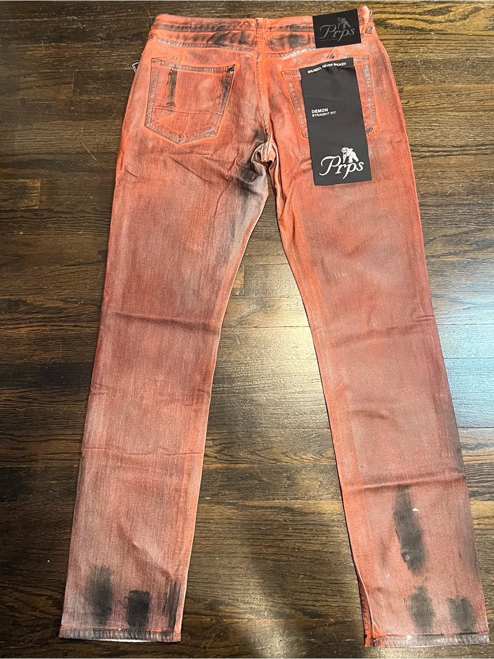 PRPS Demon Straight Fit Wisteria Coated Jeans Size 32